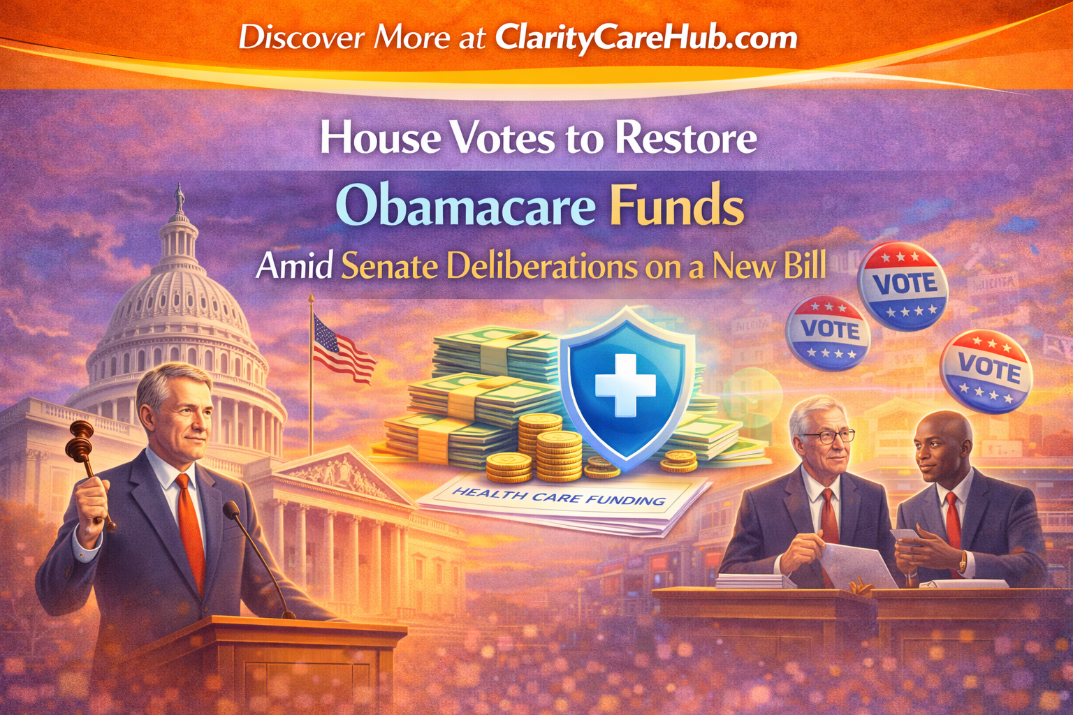 House Votes to Restore Obamacare Funds Amid Senate Deliberations on a New Bill